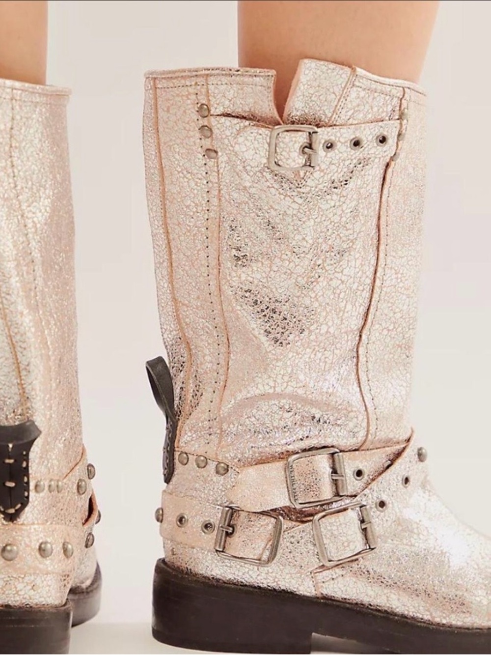 We The Free Janey Engineer Boot in Silver